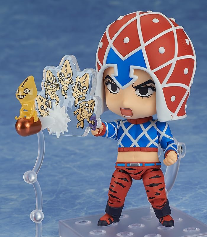 JoJo's Bizarre Adventure - Golden Wind - Guido Mista - Sex Pistols - Nendoroid #1356 - 2024 Re-release (Good Smile Company, Medicos Entertainment), Franchise: JoJo's Bizarre Adventure, Golden Wind, Release Date: 31. Jan 2024, Type: Nendoroid, Dimensions: H=100mm (3.9in), Store Name: Nippon Figures