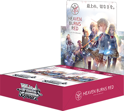 Heaven Burns Red - Weiss Schwarz Card Game - Booster Box, Franchise: Heaven Burns Red, Brand: Weiss Schwarz, Release Date: 2023-02-10, Type: Trading Cards, Cards per Pack: 1 pack of 9 cards each, priced at 440 yen (tax included), Packs per Box: 16 packs, priced at 7,040 yen per box (tax included), Nippon Figures