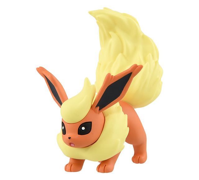 Pokemon - Flareon - Monster Collection (MonColle) - Takara Tomy, Franchise: Pokemon, Brand: Takara Tomy, Series: MonColle (Pokemon Monster Collection), Dimensions: approx. Height = 3~4 cm // 1.18~1.57 inches, Store Name: Nippon Figures