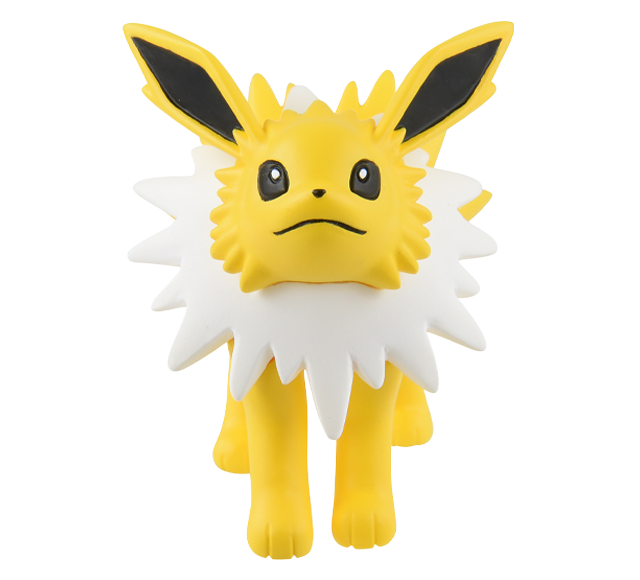 Pokemon - Jolteon - Monster Collection (MonColle) - Takara Tomy, Franchise: Pokemon, Brand: Takara Tomy, Series: MonColle (Pokemon Monster Collection), Type: General, Release Date: 2023-11-04, Dimensions: approx. Height = 3~4 cm // 1.18~1.57 inches, Nippon Figures