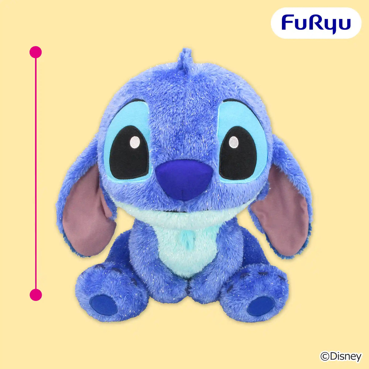 Disney - Stitch - Sparkly and Fluffy Super BIG Plush (FuRyu)