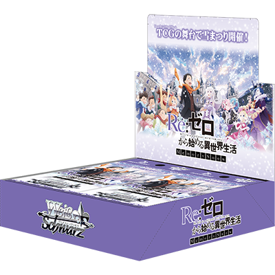 Re:Zero - Starting Life in Another World Memory Snow - Weiss Schwarz Card Game - Booster Box, Franchise: Re:Zero - Starting Life in Another World Memory Snow, Release Date: 2019-11-22, Trading Cards, 9 Cards per Pack, 16 Packs per Box, Nippon Figures